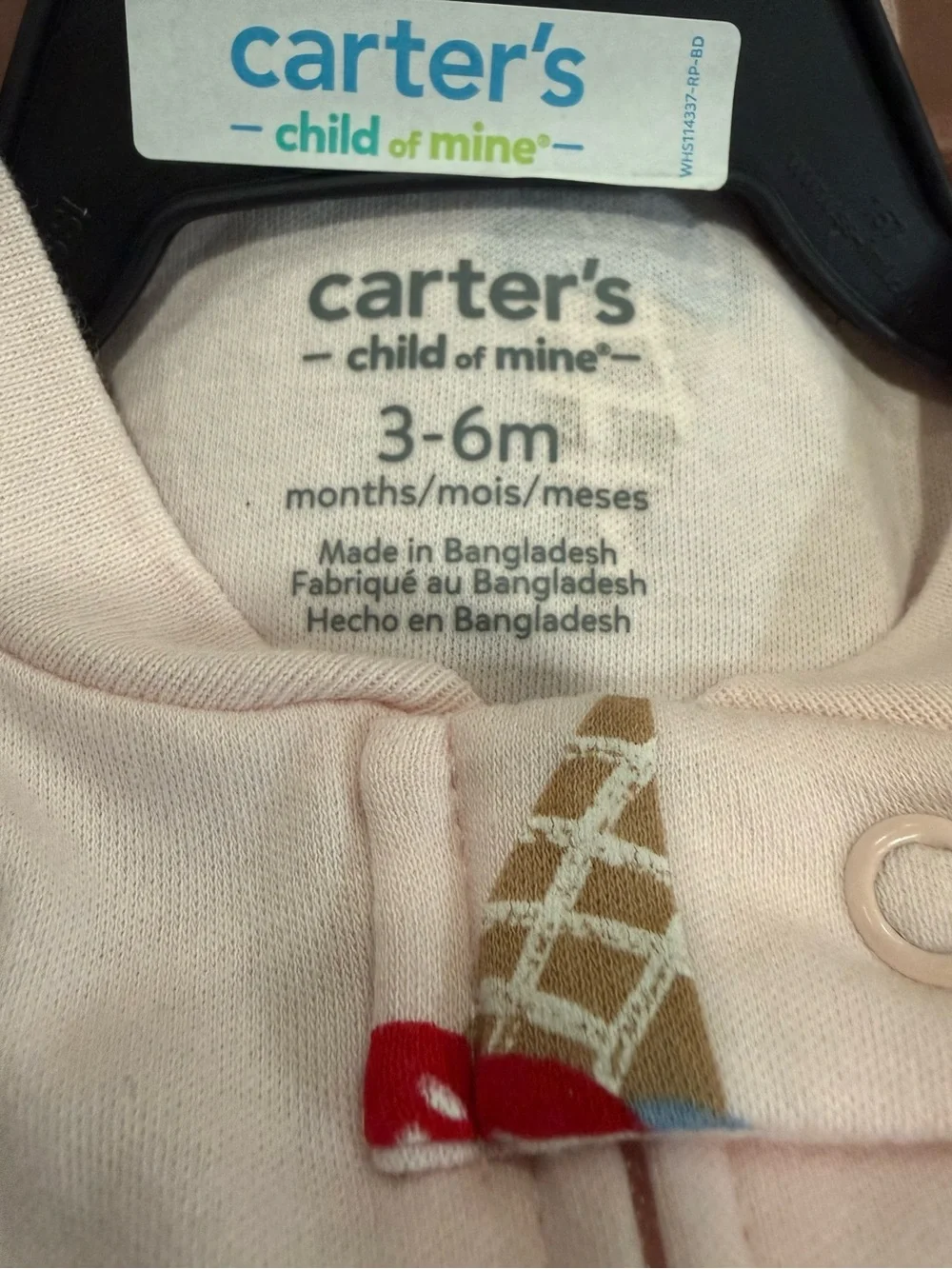 Carter's Cream Footed One-Piece with Red & Blue Popsicle and Ice Cream Print